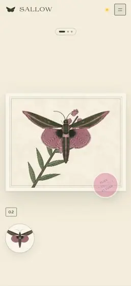 SALLOW on a phone, screen 3