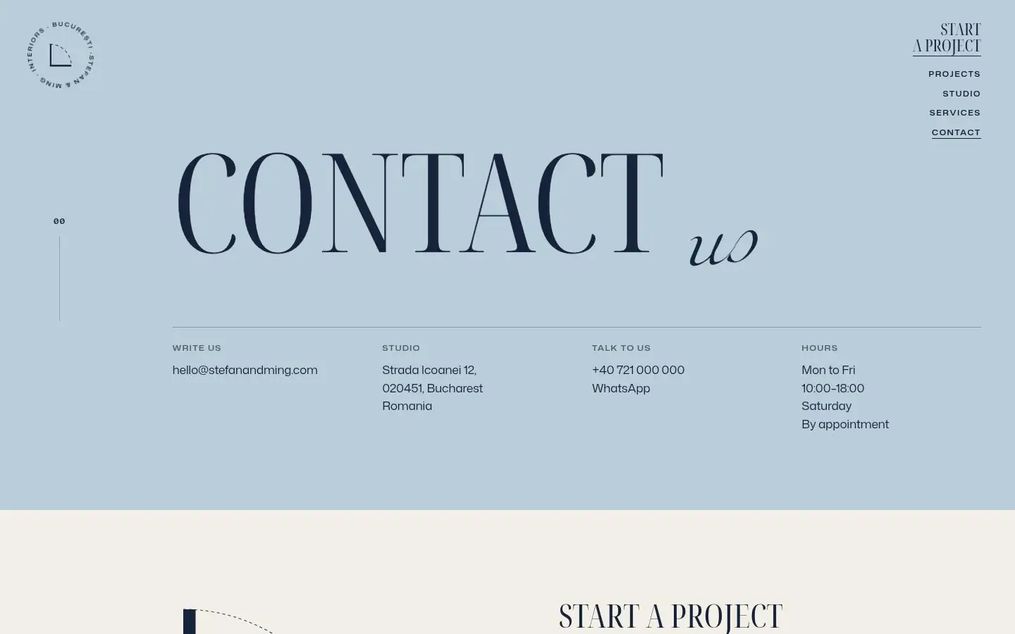 STEFAN & MING: the contact page