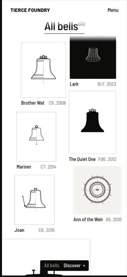 TIERCE FOUNDRY on a phone, screen 4