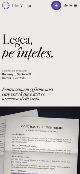 VOINEA on a phone, screen 1