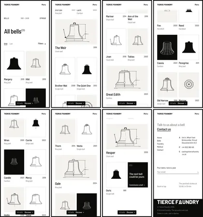 The same page at phone width.