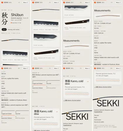 The same page at phone width.