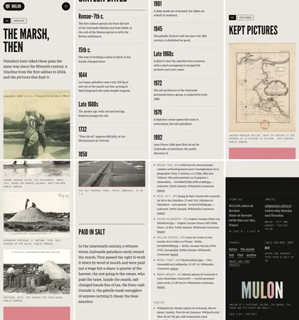 The same page at phone width.