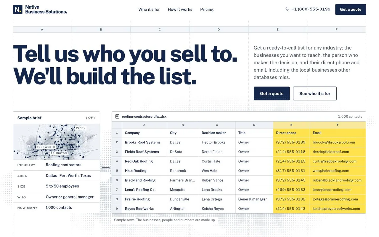 The top of Lecta as it looks in a browser.