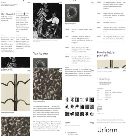 The same page at phone width.
