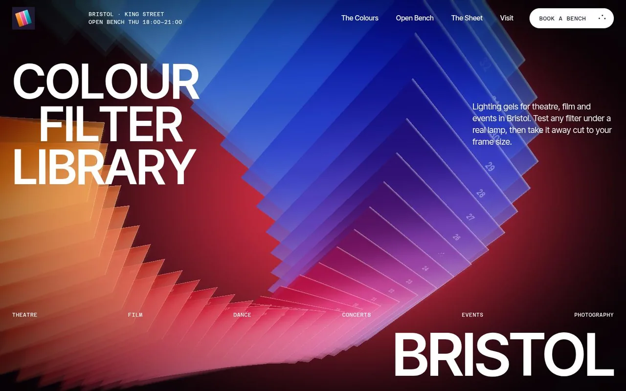 The top of Gel Library as it looks in a browser.