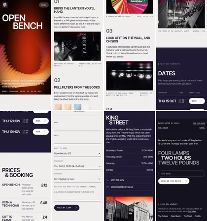 The same page at phone width.