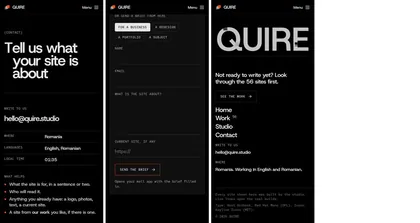 The same page at phone width.
