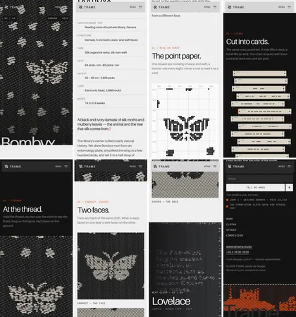 The same page at phone width.