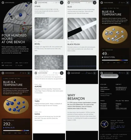 The same page at phone width.