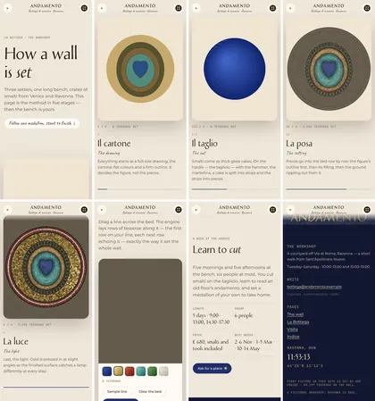 The same page at phone width.