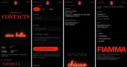 The same page at phone width.