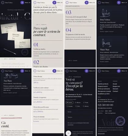 The same page at phone width.
