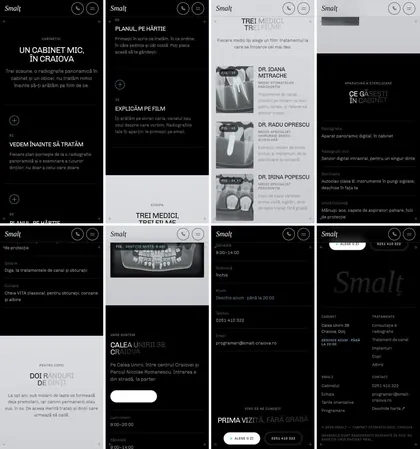 The same page at phone width.