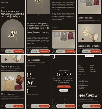 The same page at phone width.