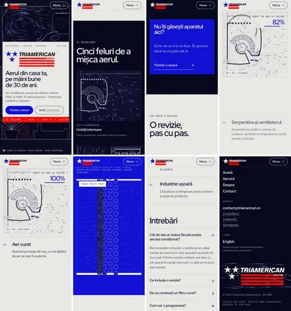 The same page at phone width.