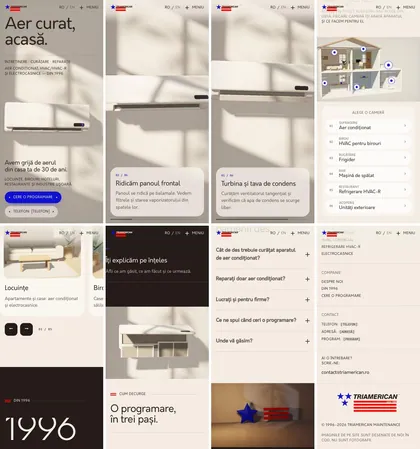 The same page at phone width.