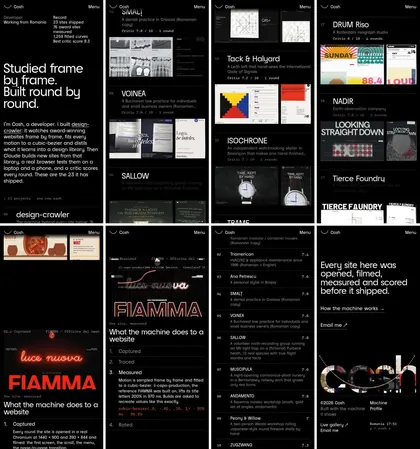 The same page at phone width.