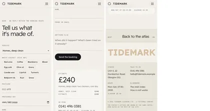 The same page at phone width.