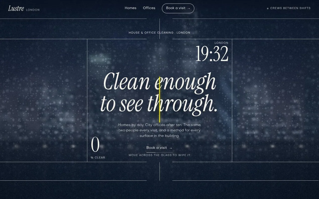 The top of LUSTRE as it looks in a browser.