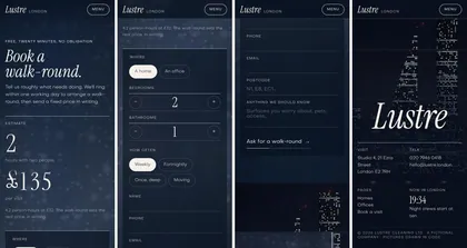 The same page at phone width.