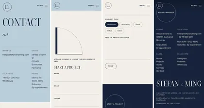 The same page at phone width.