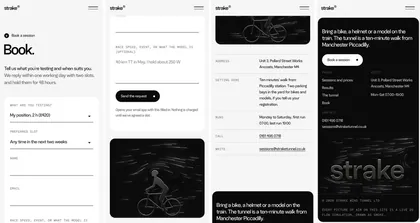 The same page at phone width.