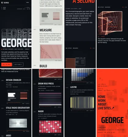 The same page at phone width.