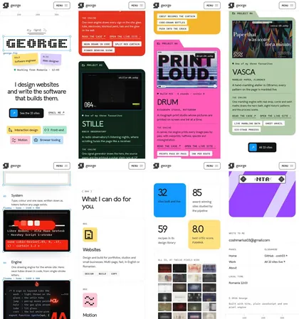 The same page at phone width.