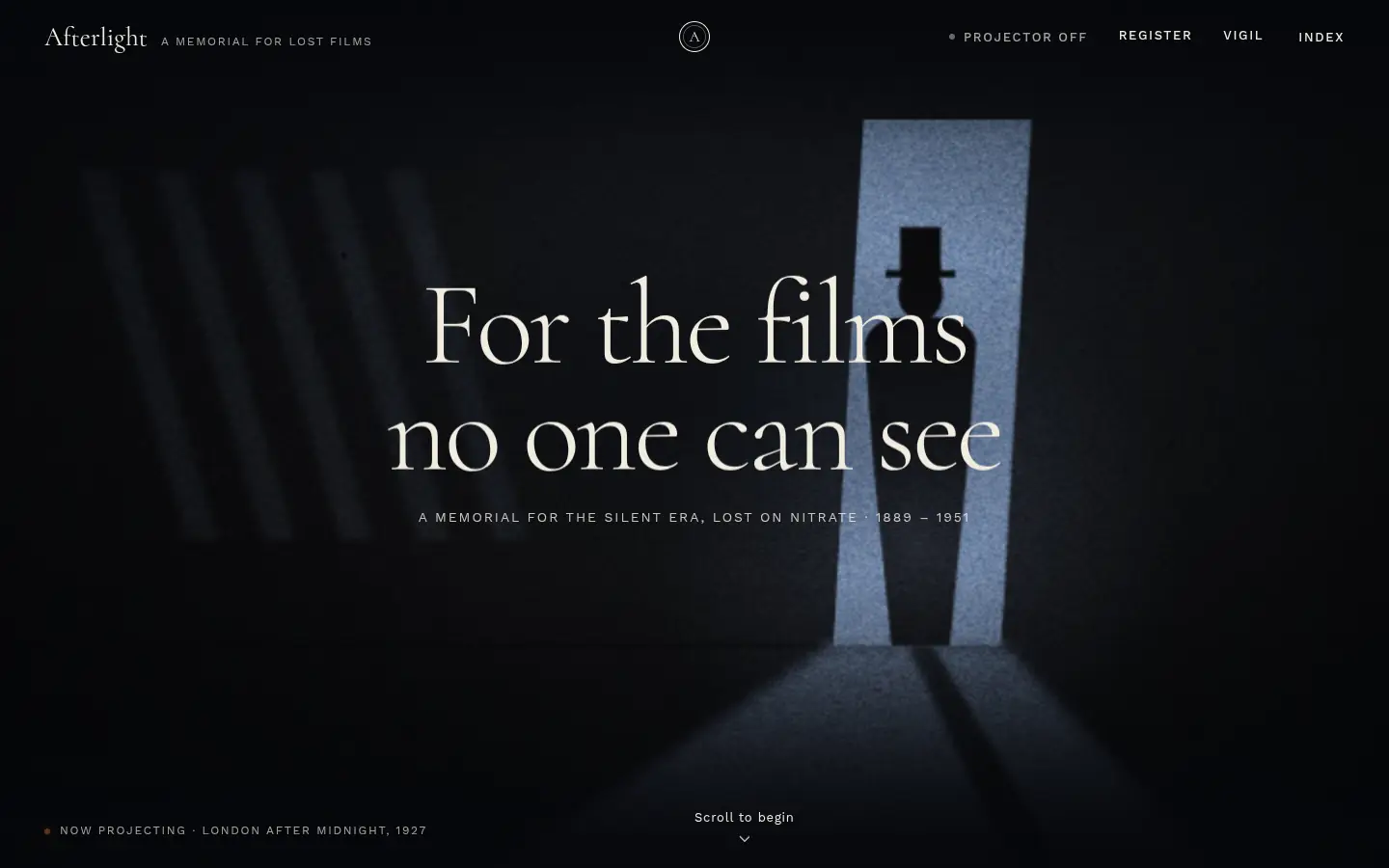 AFTERLIGHT — full home page capture