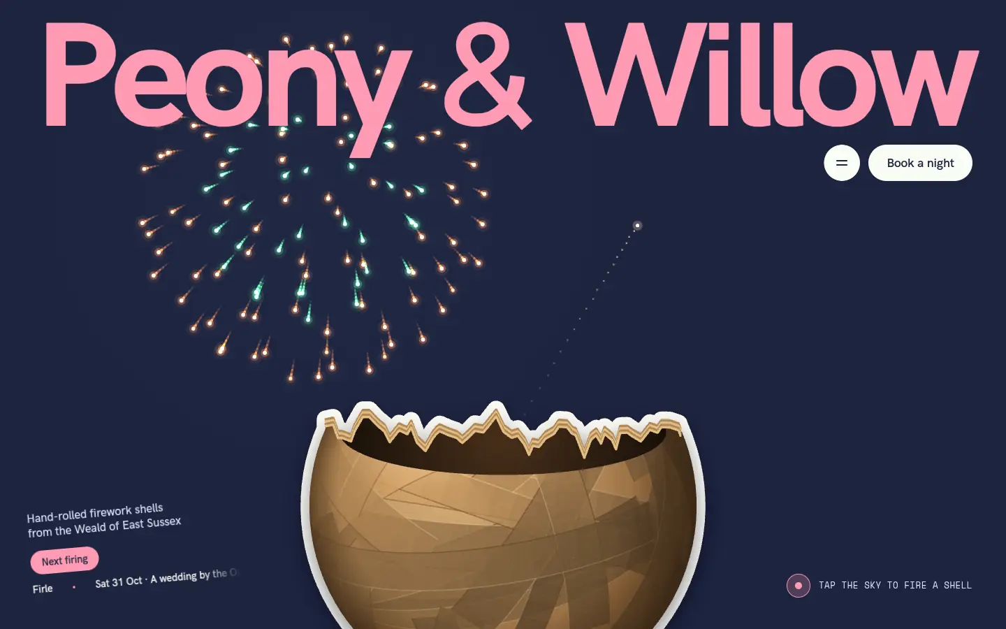 PEONY & WILLOW — full home page capture