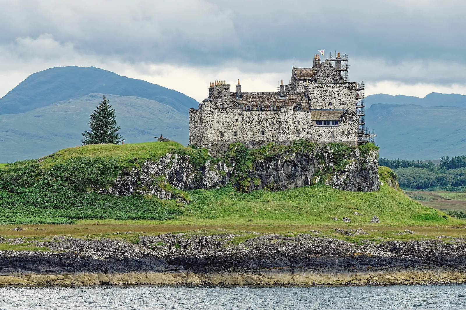 Duart Castle on its rock above the Sound of Mull