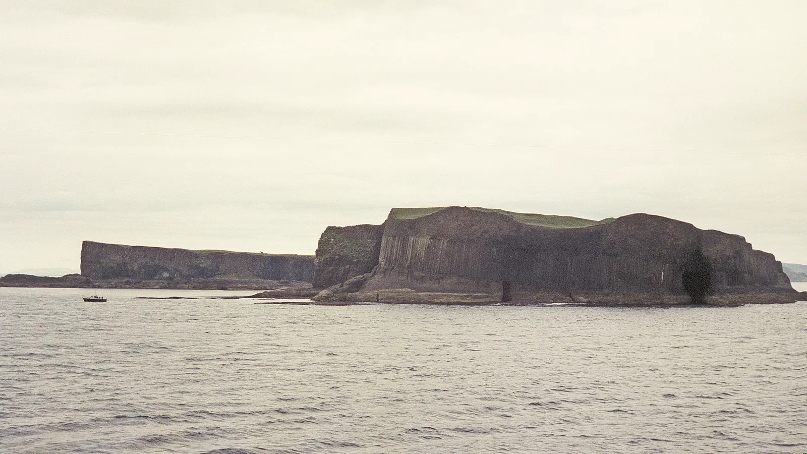 The island of Staffa from the sea, west of Mull