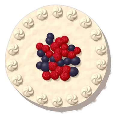 Celebration cake, seen from above