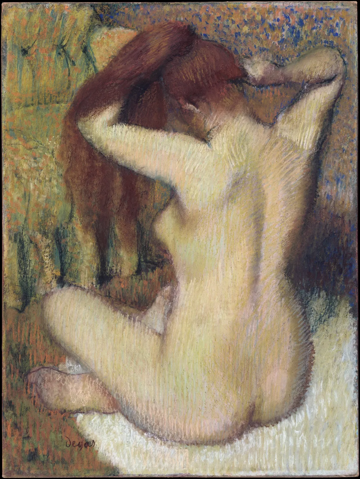 Edgar Degas, Woman Combing Her Hair, c. 1888 to 1890