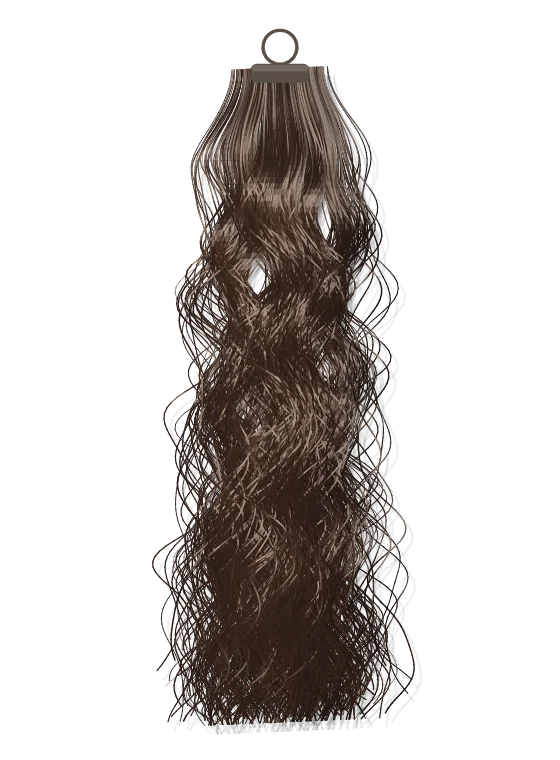 Curls, cut dry: 4 chocolate, natural
