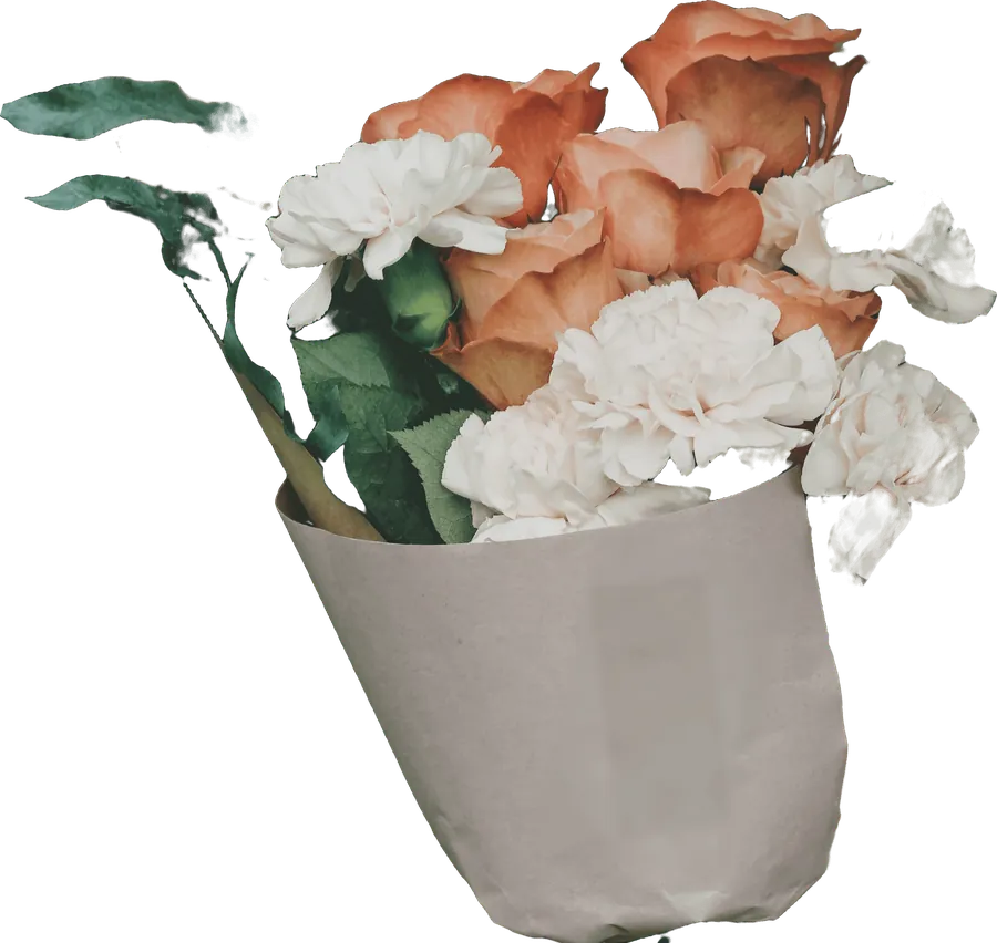 A hand-tied bouquet, shown at the chosen size