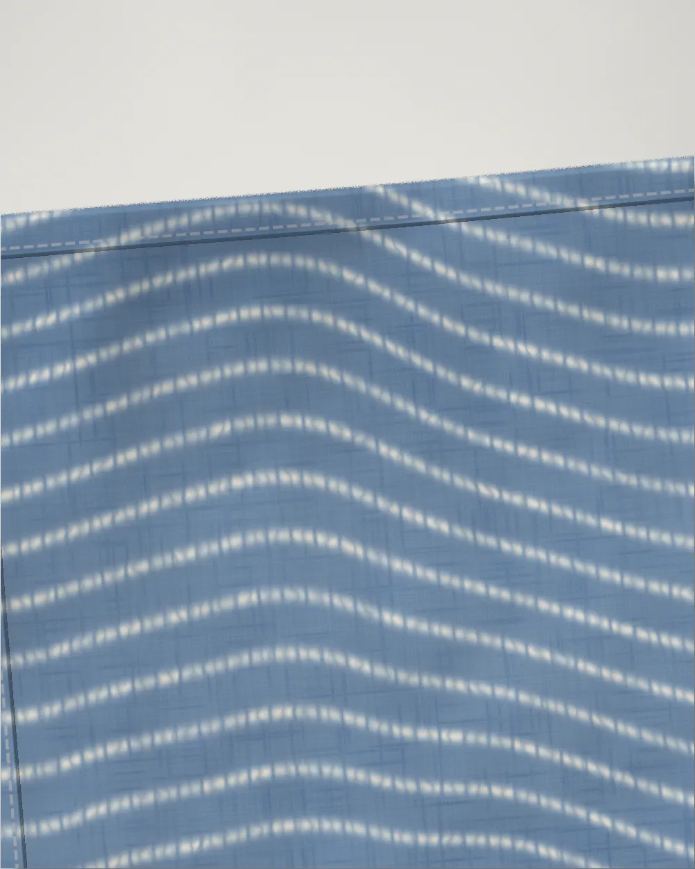 Nui apron, close-up of the cloth and hem, Pale