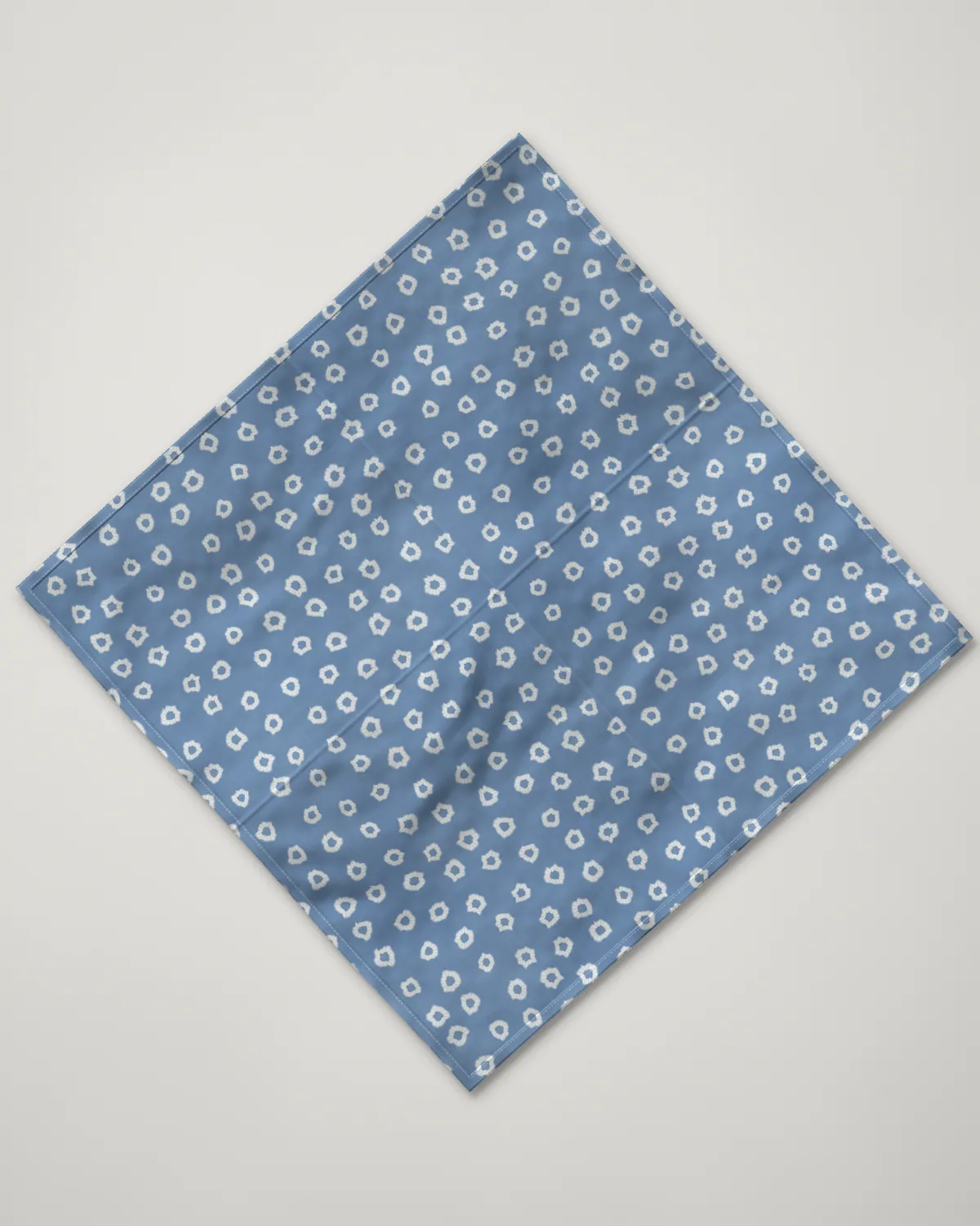 Kanoko bandana, laid flat, Pale