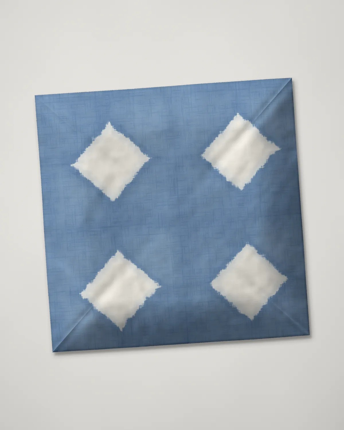 Itajime cushion cover, laid flat, Pale