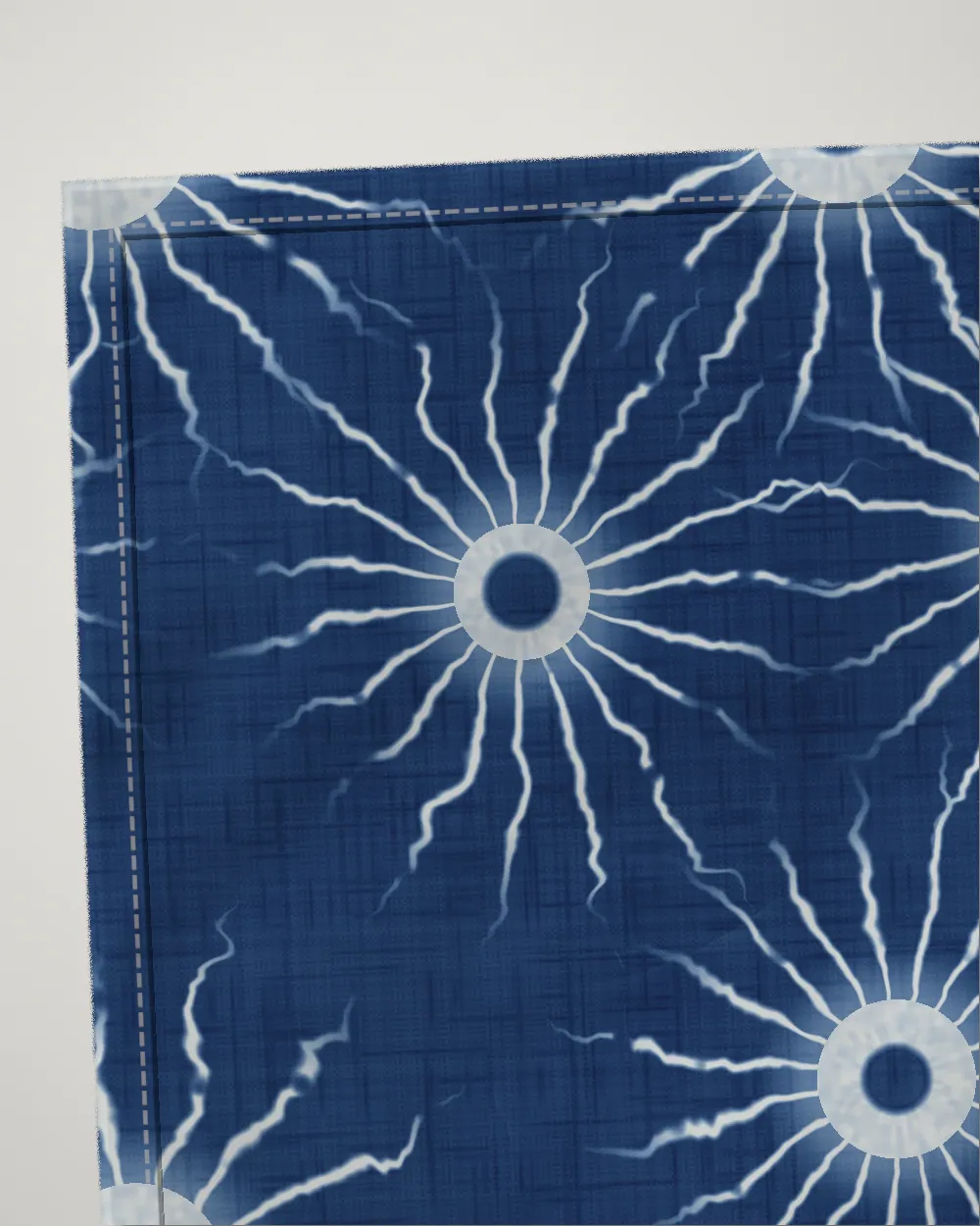 Kumo napkins, set of four, close-up of the cloth and hem, Deep