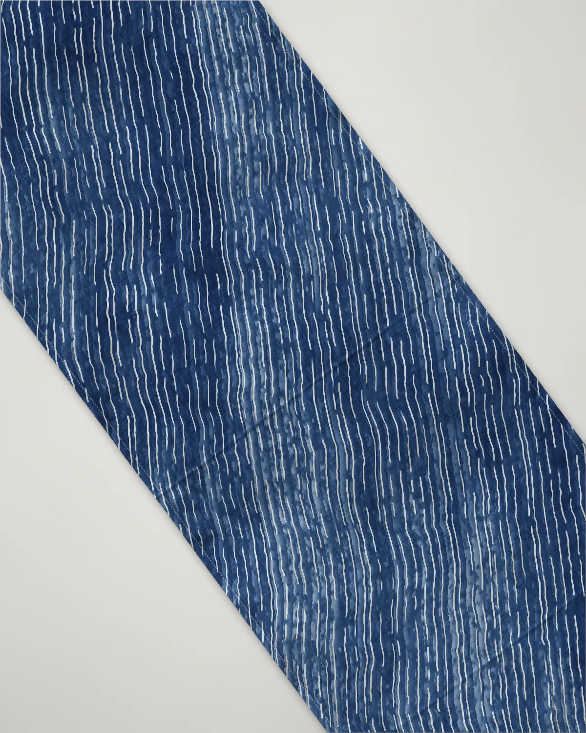 Arashi table runner, laid flat, Deep