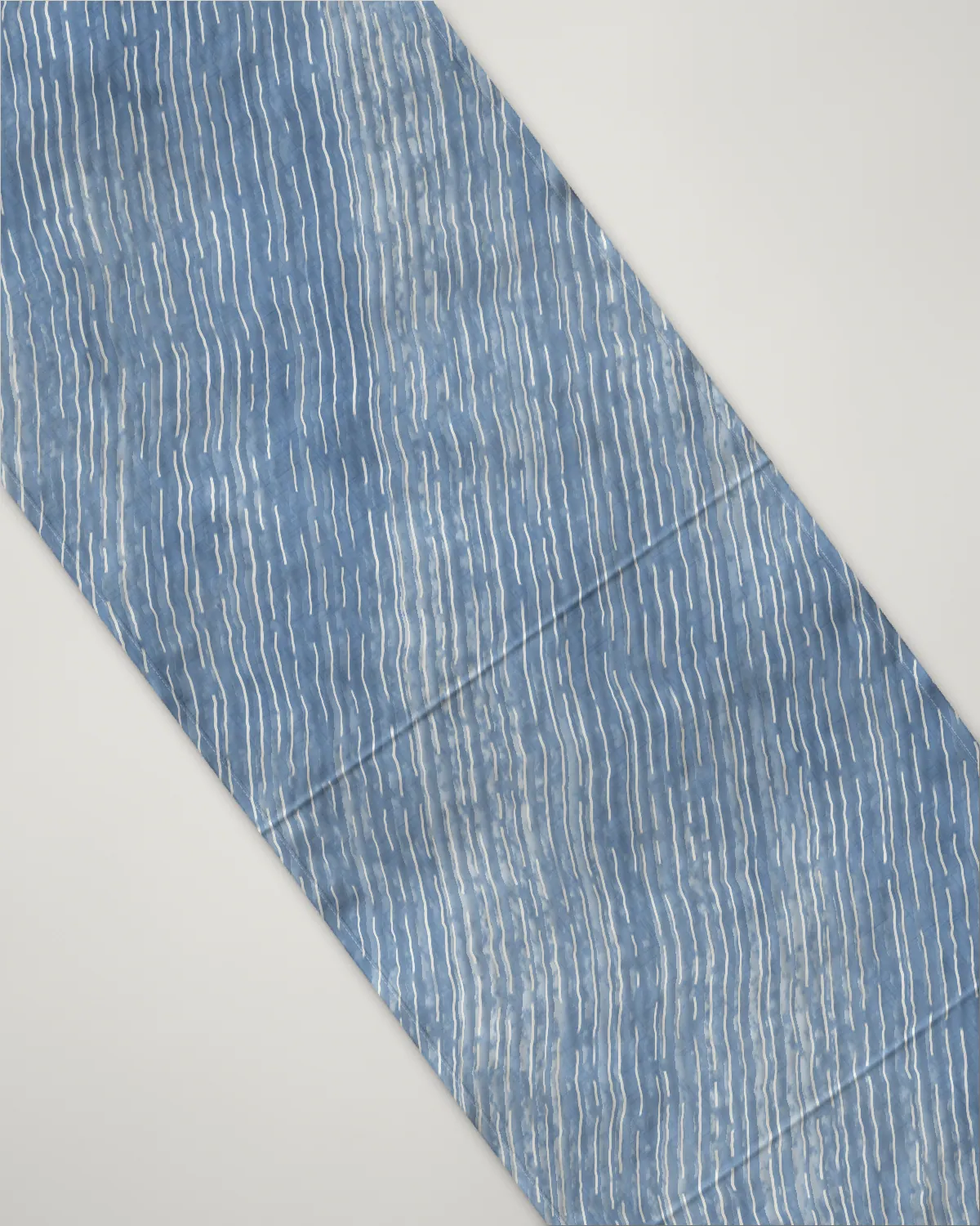 Arashi table runner, laid flat, Pale