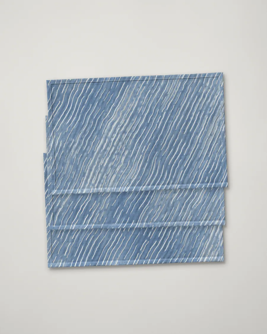 Arashi table runner, folded, Pale