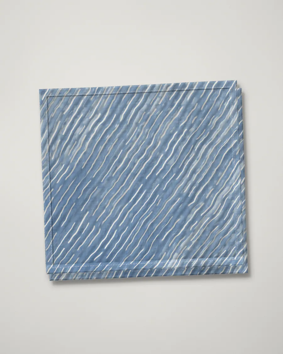 Arashi tea towel, folded, Pale