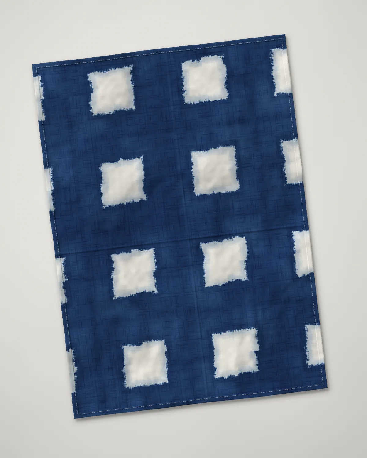 Itajime tea towel in Deep, 16 dips