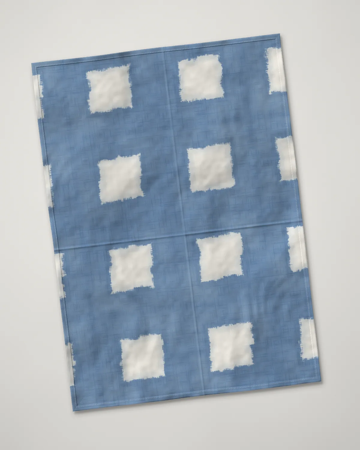 Itajime tea towel in Pale, 4 dips