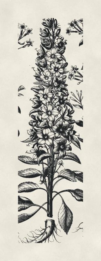 Bellflower, drawing on paper, after Besler, 1613