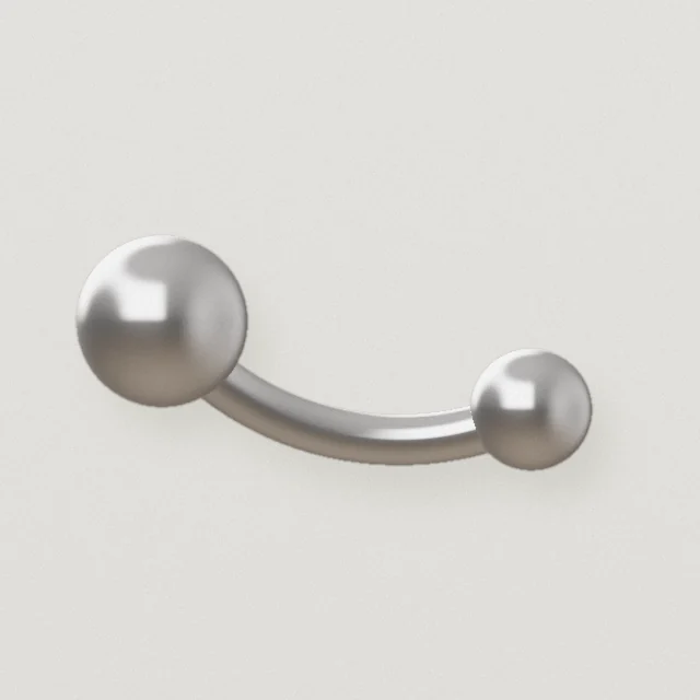 Curved barbell, Implant-grade titanium