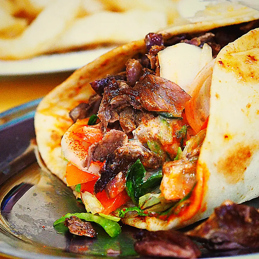 Lamb & beef shawarma wrap